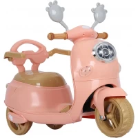 Scooter pentru copii cu pedala electrica, lumini si muzica Roz