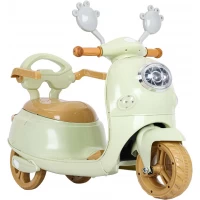 Scooter pentru copii cu pedala electrica, lumini si muzica Verde