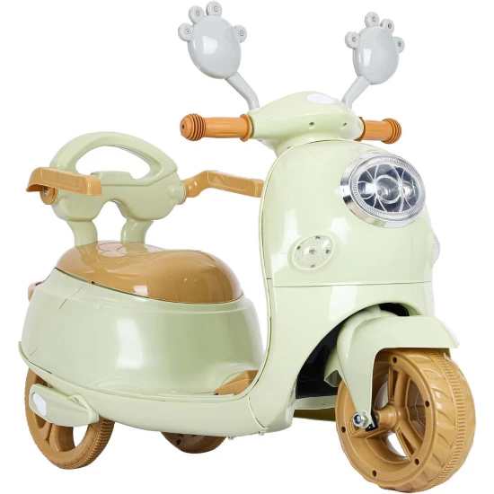 Scooter pentru copii cu pedala electrica, lumini si muzica Verde Scooter pentru copii cu pedala electrica, lumini si muzica Verde