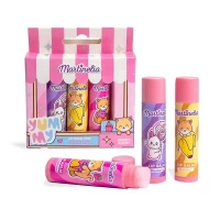Set 3 balsamuri de buze pentru copii cu arome de fructe 