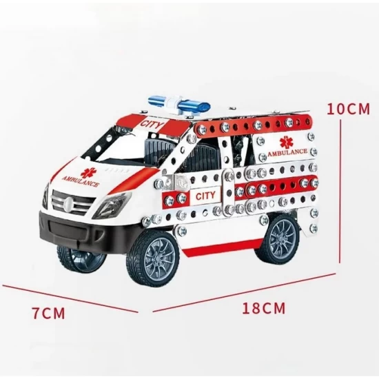 Set de constructie metalic ambulanta 314 piese 