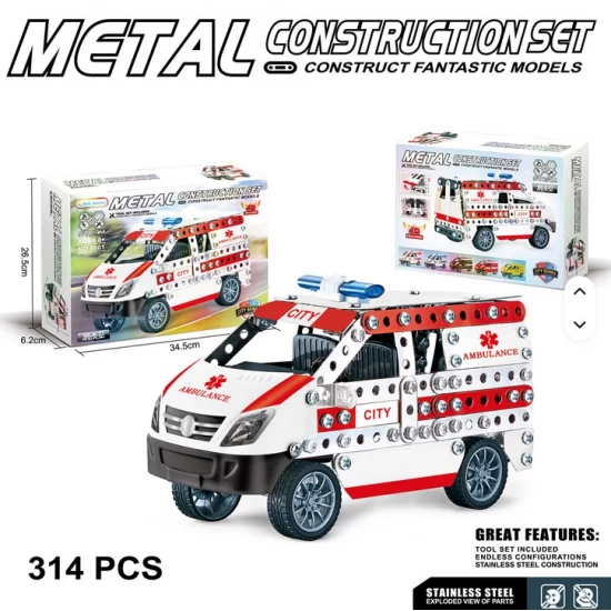 Set de constructie metalic ambulanta 314 piese 