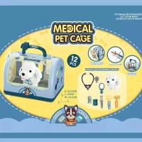 Set catelus cu cusca si accesorii doctor