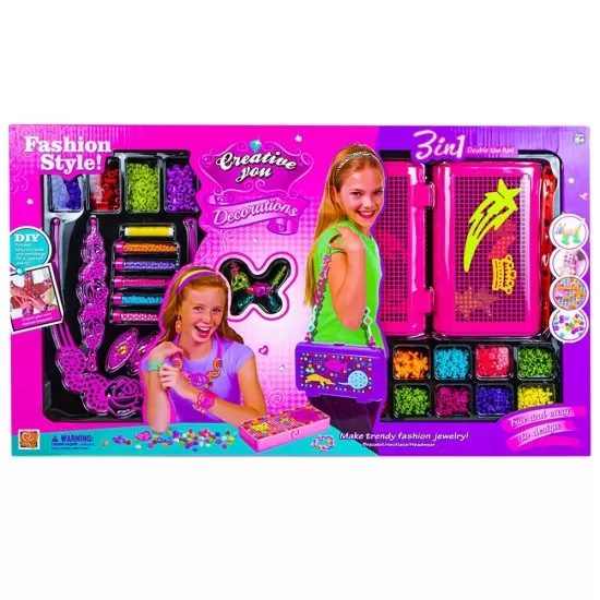 Set creativ 3 in 1 - Gentuta, bratari, colier Set creativ 3 in 1 - Gentuta, bratari, colier