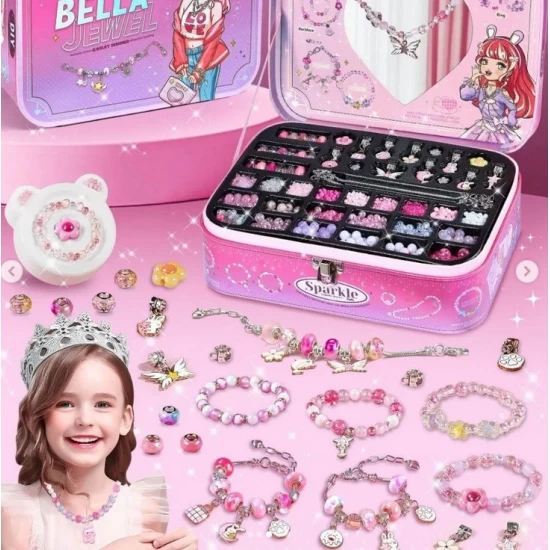 Set creativ accesorii pentru fetite Bella in gentuta