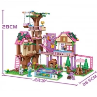 Set cuburi constructie Casuta in Copac 756 Piese 