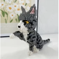 Set de cuburi de constructie 3D, Pisicuta Tabby, 1300 piese, +14 ani