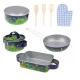 Set de gatit pentru copii cu vase din metal 9 piese 