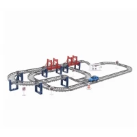 Set circuit cu masina electrica offroad, sunete si lumini