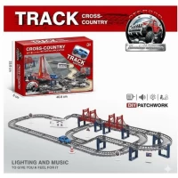 Set circuit cu masina electrica offroad, sunete si lumini