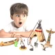 Set de joaca trib indian cu figurine, cort si barca