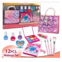 Set de machiaj pentru fetite 12 piese cu gentuta Princess Makeup