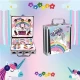 Set machiaj pentru fetite in gentita metalica Unicorn  Set machiaj pentru fetite in gentita metalica Unicorn