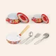 Set de joaca vase bucatarie din otel decorat 8 piese