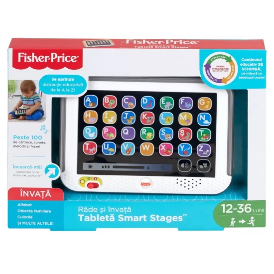 Tableta educativa bebelusi Laugh and Learn Fisher Price limba romana