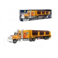 Tir metalic 33 cm cu sunete, lumini si lemne Carrier Truck 