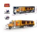 Tir metalic 33 cm cu sunete, lumini si lemne Carrier Truck 