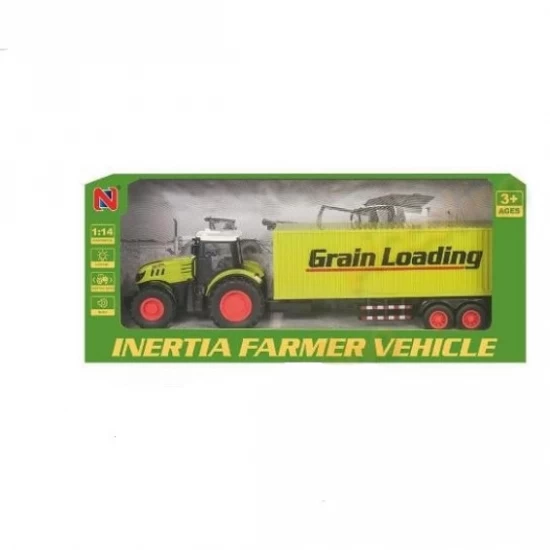 Tractor container cu sunete si lumini 50 cm Tractor container cu sunete si lumini 50 cm