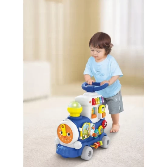 Trenulet 4 in 1 ride on Hola Toys albastru Trenulet 4 in 1 ride on Hola Toys albastru