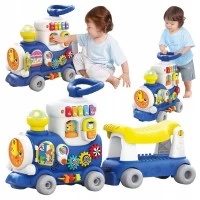 Trenulet 4 in 1 ride on Hola Toys albastru