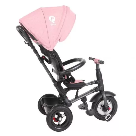 Tricicleta cu roti de cauciuc Qplay Rito Rubber Roz Tricicleta cu roti de cauciuc Qplay Rito Rubber Roz