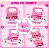 Trusa completa de machiaj pentru fetite in gentuta Dream Beauty Makeup 