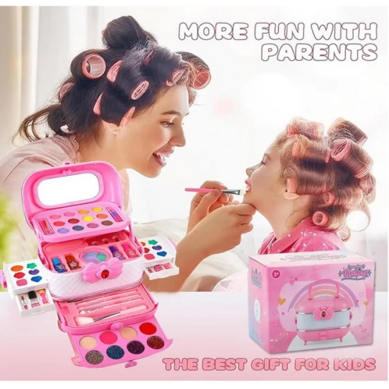 Trusa completa de machiaj pentru fetite in gentuta Dream Beauty Makeup Trusa completa de machiaj pentru fetite in gentuta Dream Beauty Makeup