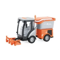 Vehicul curatenie cu lumini si sunete City Service scara 1:16 portocaliu