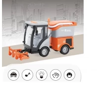 Vehicul curatenie cu lumini si sunete City Service scara 1:16 portocaliu