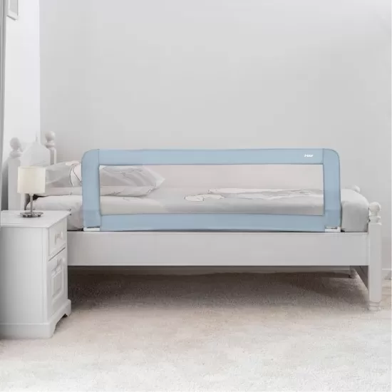 Bariera protectie anticadere pat copii, lungime 150 cm, albastru-gri, Reer Sleep'n Keep XL Bariera protectie anticadere pat copii, lungime 150 cm, albastru-gri, Reer Sleep'n Keep XL