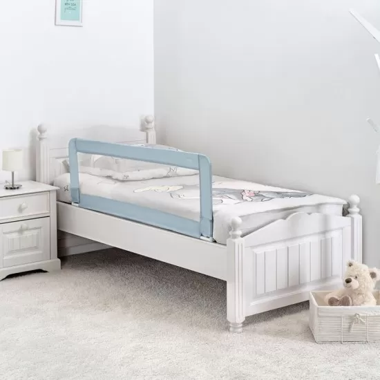 Bariera protectie anticadere pat copii, lungime 150 cm, albastru-gri, Reer Sleep'n Keep XL Bariera protectie anticadere pat copii, lungime 150 cm, albastru-gri, Reer Sleep'n Keep XL