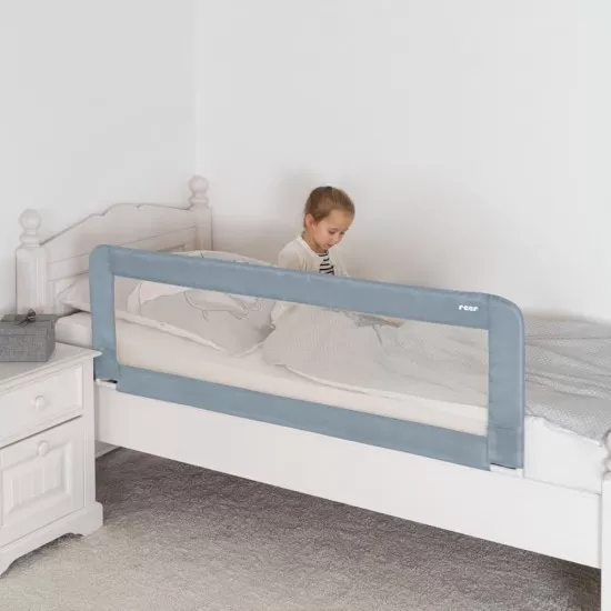 Bariera protectie anticadere pat copii, lungime 150 cm, albastru-gri, Reer Sleep'n Keep XL Bariera protectie anticadere pat copii, lungime 150 cm, albastru-gri, Reer Sleep'n Keep XL