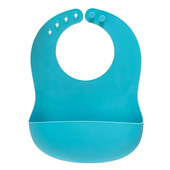 Bavetica din silicon moale cu buzunar colector pentru bebelusi, reglabila, albastra, Reer Eat`n Tidy Bavetica din silicon moale cu buzunar colector pentru bebelusi, reglabila, albastra, Reer Eat`n Tidy
