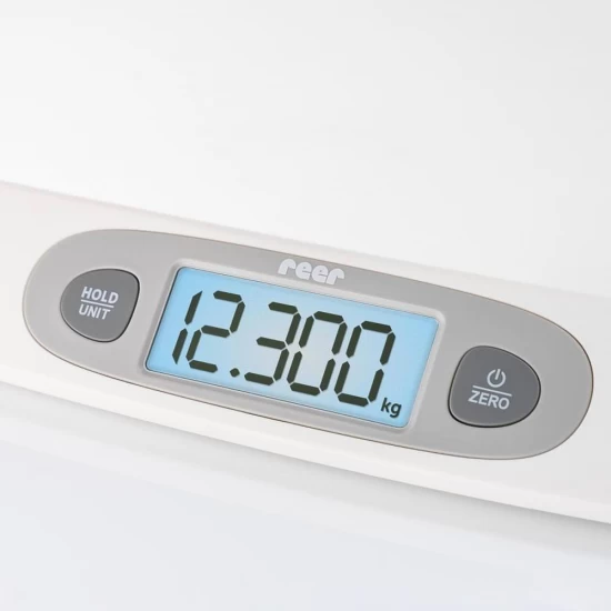 Cantar digital pentru bebelusi BabyCare, pana la 25 kg, ecran iluminat, memorie, 0+ luni, Reer 64120 Cantar digital pentru bebelusi BabyCare, pana la 25 kg, ecran iluminat, memorie, 0+ luni, Reer 64120