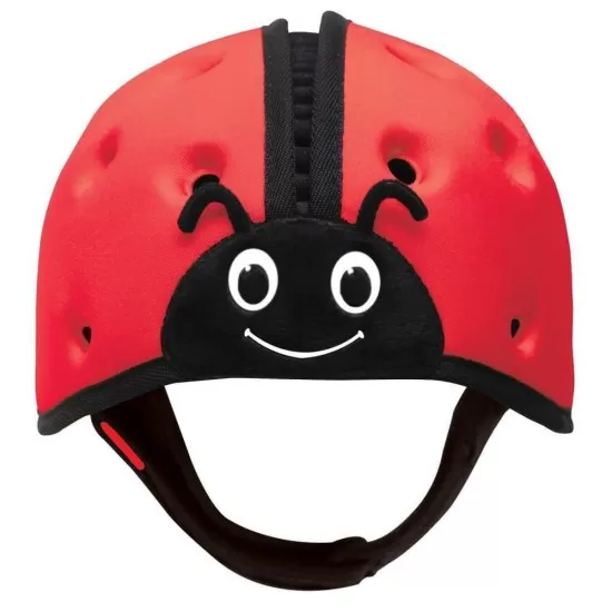 Casca protectie bebelusi cu spuma flexibila ultrausoara si reglabila, 7-24 luni, rosie, SafeHead Baby Ladybird