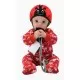 Casca protectie bebelusi cu spuma flexibila ultrausoara si reglabila, 7-24 luni, rosie, SafeHead Baby Ladybird