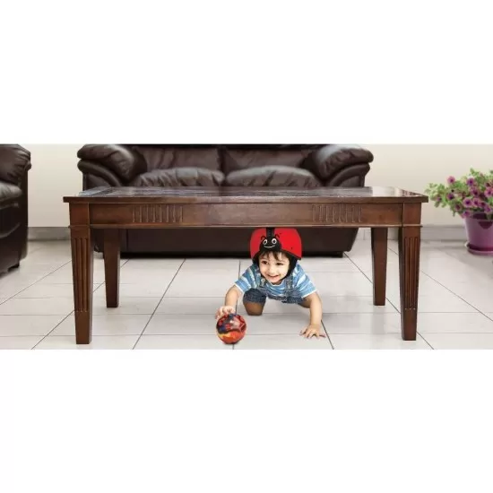 Casca protectie bebelusi cu spuma flexibila ultrausoara si reglabila, 7-24 luni, rosie, SafeHead Baby Ladybird