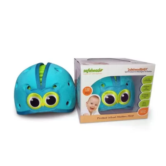 Casca protectie bebelusi cu spuma flexibila, ultrausoara, reglabila, 7-24 luni, albastra, SafeHead Baby Owl Casca protectie bebelusi cu spuma flexibila, ultrausoara, reglabila, 7-24 luni, albastra, SafeHead Baby Owl