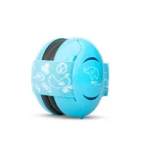 Casti antifonice pentru bebelusi, ofera protectie auditiva de la 0+ luni, 2 bentite reglabile, SNR 25, albastru, Schallwerk Mini+ Baby Blue