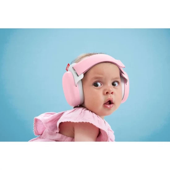 Casti antifonice pentru bebelusi si copii pana la 4 ani, protectie auditiva, SNR 24, roz, ALPINE Muffy Baby Rose Pink