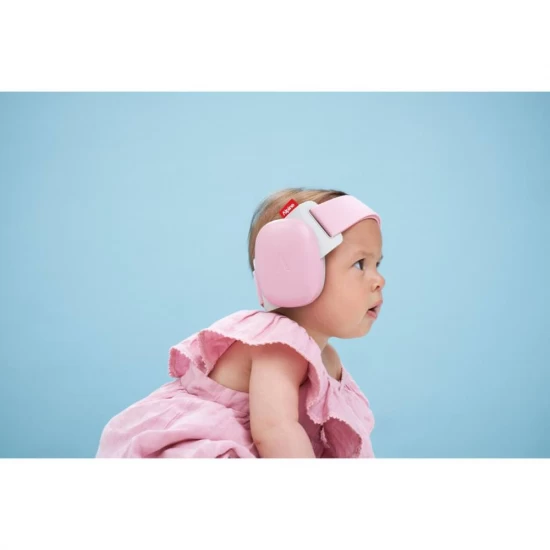 Casti antifonice pentru bebelusi si copii pana la 4 ani, protectie auditiva, SNR 24, roz, ALPINE Muffy Baby Rose Pink