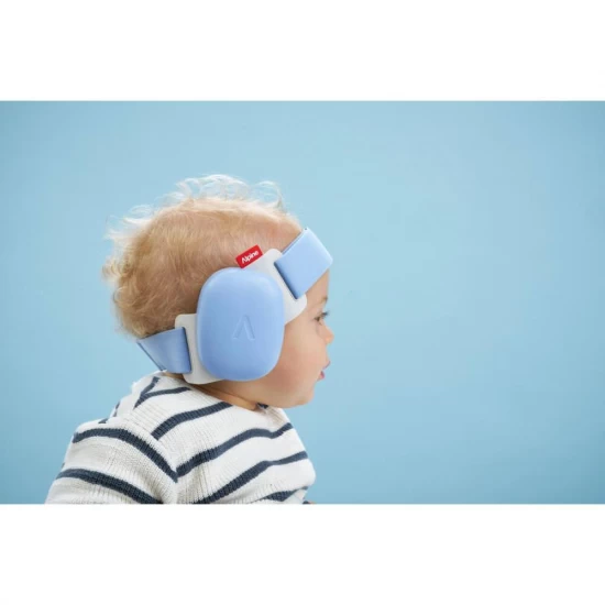 Casti antifonice pentru bebelusi si copii pana la 4 ani, protectie auditiva, SNR 24, albastru, ALPINE Muffy Baby Sky Blue