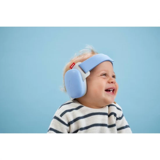 Casti antifonice pentru bebelusi si copii pana la 4 ani, protectie auditiva, SNR 24, albastru, ALPINE Muffy Baby Sky Blue