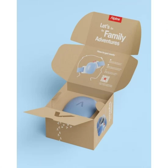 Casti antifonice pentru bebelusi si copii pana la 4 ani, protectie auditiva, SNR 24, albastru, ALPINE Muffy Baby Sky Blue