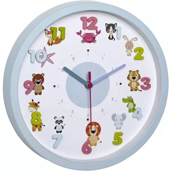 Ceas de perete pentru copii, silentios, cu animale si cifre 3D, TFA Little Animals Ceas de perete pentru copii, silentios, cu animale si cifre 3D, TFA Little Animals