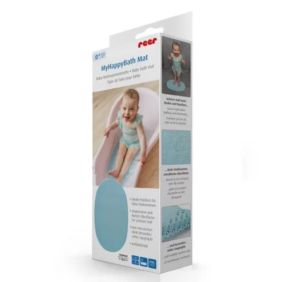 Covoras de baie antialunecare cu ventuze 42 x 25 cm albastru MyHappyBath Mat Reer Covoras de baie antialunecare cu ventuze 42 x 25 cm albastru MyHappyBath Mat Reer