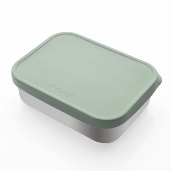 Cutie de pranz pentru alimente, din inox, cu compartimente din silicon, capac din silicon, fara BPA, lavabile in masina de spalat vase, Reer Lunchbox Cutie de pranz pentru alimente, din inox, cu compartimente din silicon, capac din silicon, fara BPA, lavabile in masina de spalat vase, Reer Lunchbox