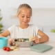 Cutie de pranz pentru alimente, din inox, cu compartimente din silicon, capac din silicon, fara BPA, lavabile in masina de spalat vase, Reer Lunchbox Cutie de pranz pentru alimente, din inox, cu compartimente din silicon, capac din silicon, fara BPA, lavabile in masina de spalat vase, Reer Lunchbox