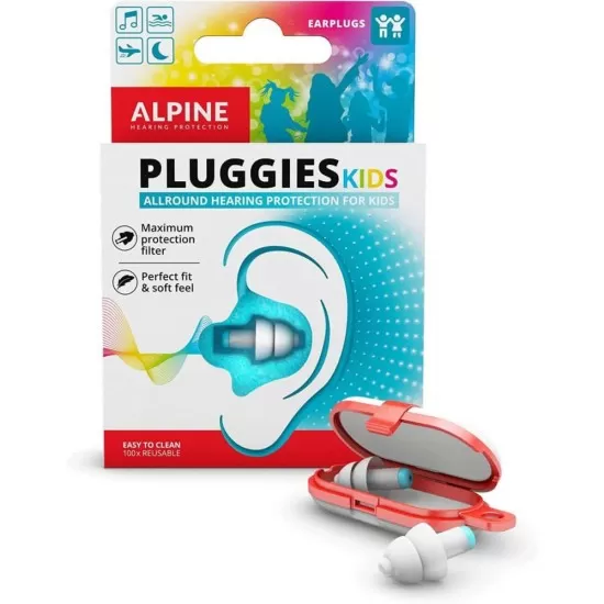 Dopuri de urechi antifonice reutilizabile pentru copii 3-12 ani, transparente, protectie zgomote SNR 25, previn patrunderea apei in ureche, ALPINE Pluggies Kids ALP23541 Dopuri de urechi antifonice reutilizabile pentru copii 3-12 ani, transparente, protectie zgomote SNR 25, previn patrunderea apei in ureche, ALPINE Pluggies Kids ALP23541