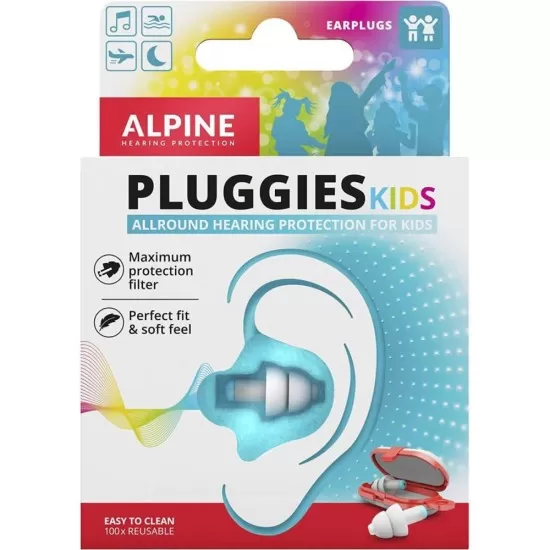 Dopuri de urechi antifonice reutilizabile pentru copii 3-12 ani, transparente, protectie zgomote SNR 25, previn patrunderea apei in ureche, ALPINE Pluggies Kids ALP23541 Dopuri de urechi antifonice reutilizabile pentru copii 3-12 ani, transparente, protectie zgomote SNR 25, previn patrunderea apei in ureche, ALPINE Pluggies Kids ALP23541